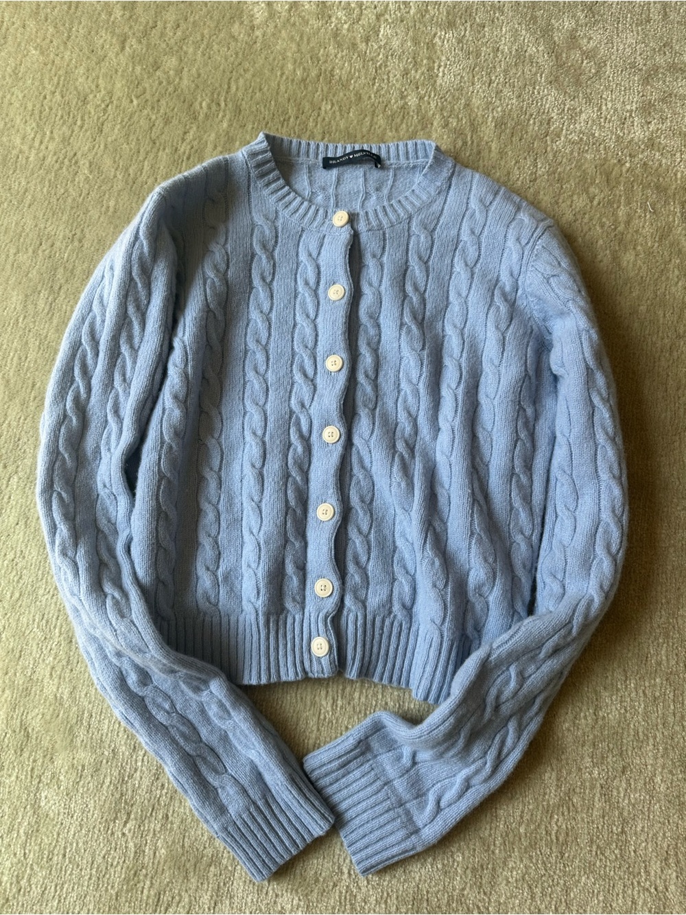 Brandy Melville Blue Cable-Knit Cardigan - Picture 2 of 5